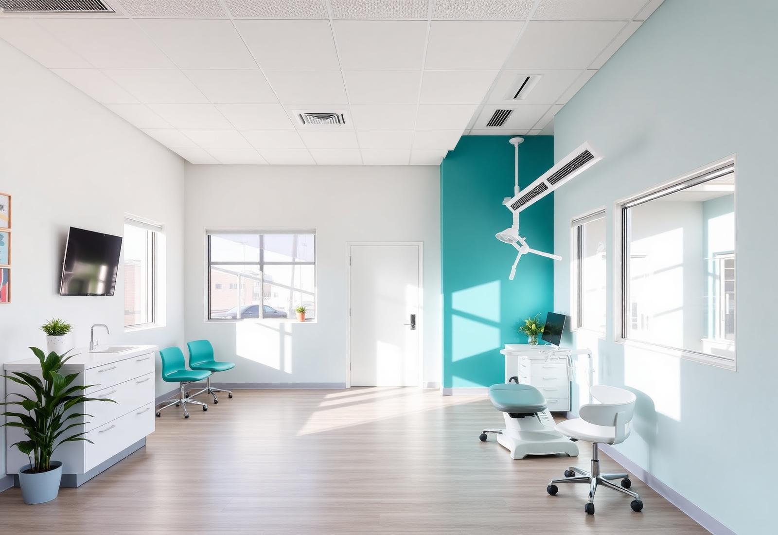 Interior luminoso de la Clínica Dental Dres. Mompeán en Murcia